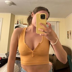 Orange urban outfitters seamless tank